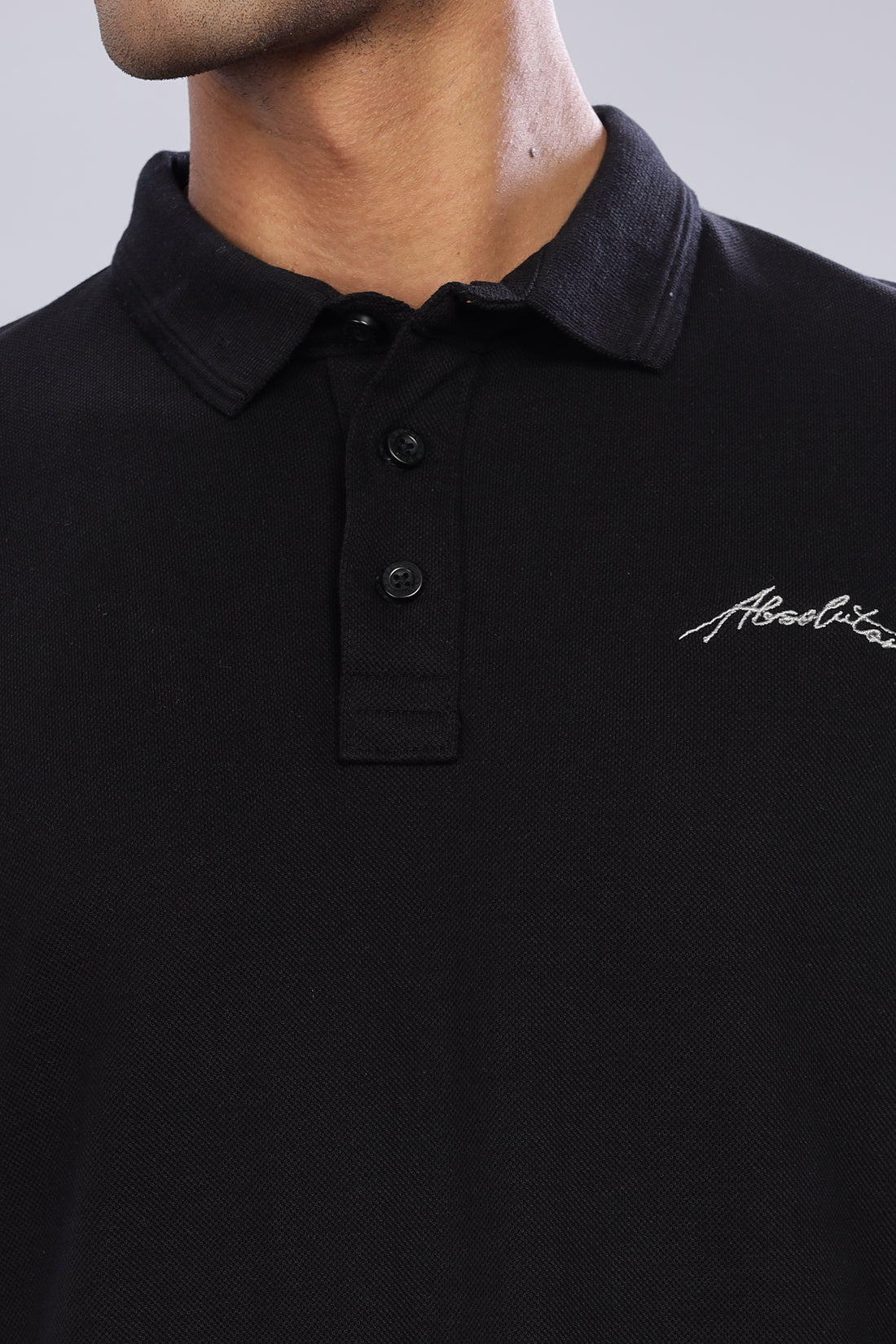 Fierce Dragon Embroidered Executive Fit Black Polo T-Shirt