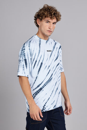 Skystrike | Indigo Ripple-Dye Relaxed Fit T-Shirt